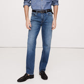 BR Slim fit stretchable mid blue jeans for men