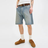 jack & jone baggy fit stretchable denim blue denim short for men