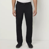 st jhn classic straight fit jet black cotton pant for men