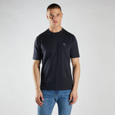 desel crew neck navy blue tee shirt for men