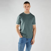 desel contrast crew neck green tee shirt for men
