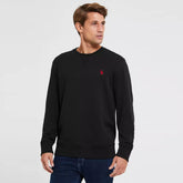 polo asn mens crew neck black shirt for winter