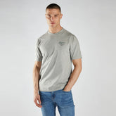 desel crew neck light grey tee shirt for men