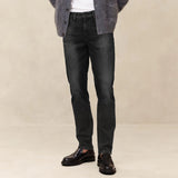 BR Slim fit stretchable faded black jeans for men