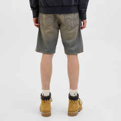 jack & jone baggy fit stretchable rust wash denim short for men