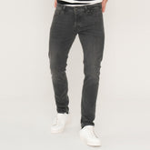 JJ slim fit stretchable dark grey jeans for men