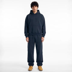 ZR drop shoulder / baggy unisex cotton blue tracksuit for winters