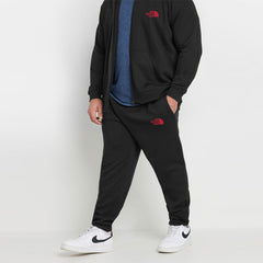 nrth face plus size men black cotton fleece track suit for winter