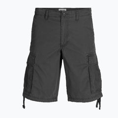 jack & jone 6 pocket cargo relax fit grey cotton short for men