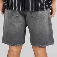 jack & jone baggy fit stretchable grey denim short for men