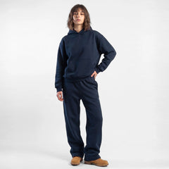 ZR drop shoulder / baggy unisex cotton blue tracksuit for winter