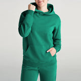 nxt Slim fit deep see green fleece pullover hoodies for women
