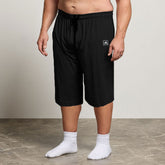 addi plus size men black jersey 3-Quarter Shorts for summer