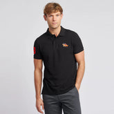 polo regular fit embroidered black premium polo for men