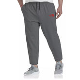 nrth face men slim fit dark grey plus size jersey trouser for summer