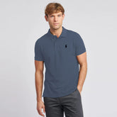 polo rplh regular fit embroidered denim blue premium polo for men