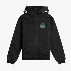 quck slvr wave sherpa black zipper hoodies for boys