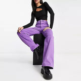 on-ly wide leg high rise stretchable purple jeans for women