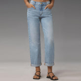 plcro Baggy Slim Boyfriend High-Rise Relaxed Jeans for women