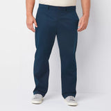 st jhn classic straight fit greenish blue cotton pant for men