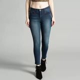 lvs women  modern skinny dark blue stretchable jeans