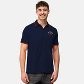 polo regular fit zipper navy blue premium polo for men