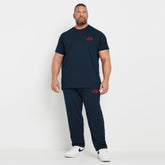 nrt face plus size navy blue summer track suit for men
