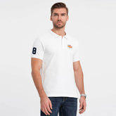polo regular fit embroidered white premium polo for men
