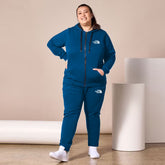 nrth face plus size women zink cotton fleece track suit for winter
