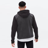 pepco faded black drawstring hood denim jacket