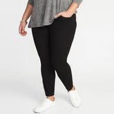 old nvy High-Waisted jet black Plus-Size Rockstar Jeggings