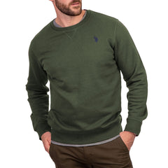 polo asn mens crew neck green shirt for winter