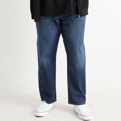 CA plus size regular fit stretchable dark blue jeans for men