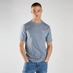 desel crew neck denim blue tee shirt for men