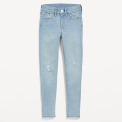 old nvy stretchable light blue ripped with jeans for girls