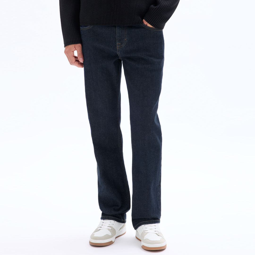 clio regular fit stretchable solid blue jeans for men
