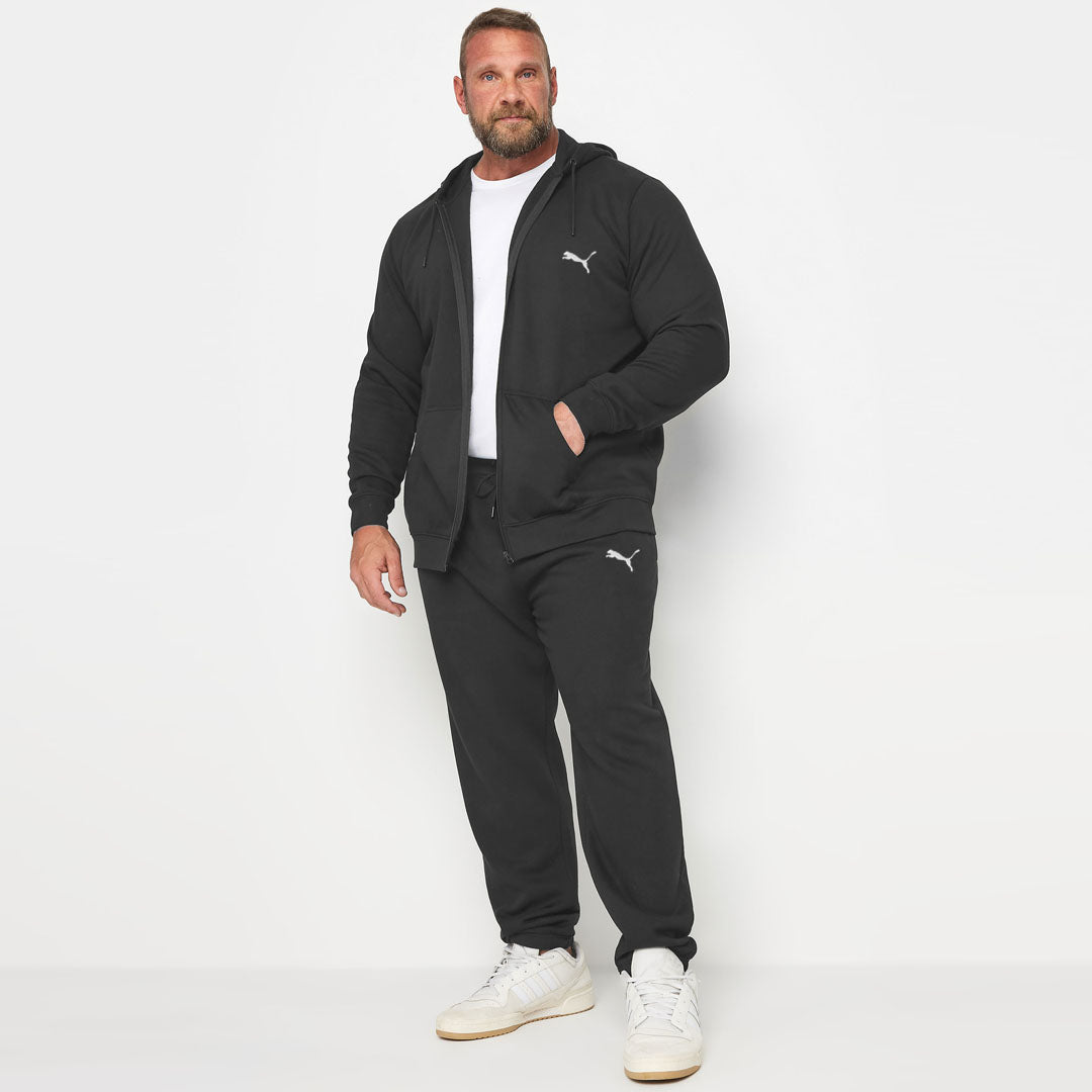 pma plus size men black polyester fleece track suit for winter