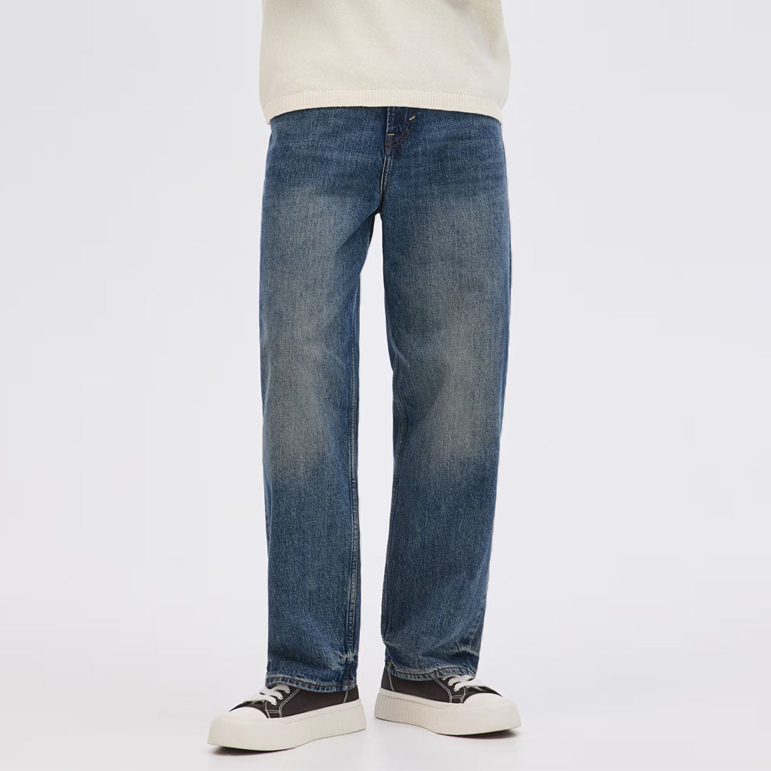 HM loose fit/baggy fit brownish blue jeans for men