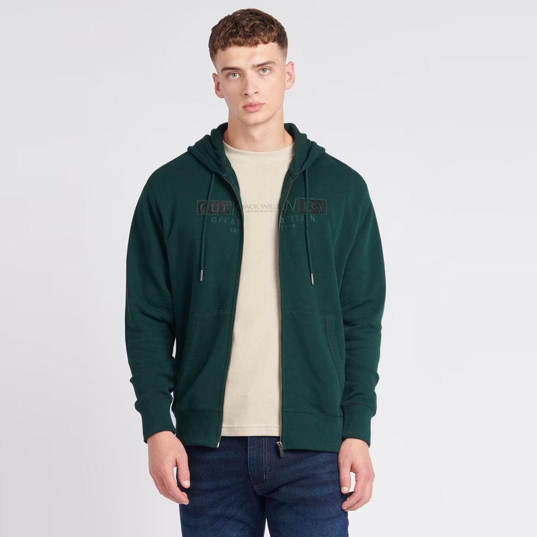 jck will dark green zipper hoodies for men