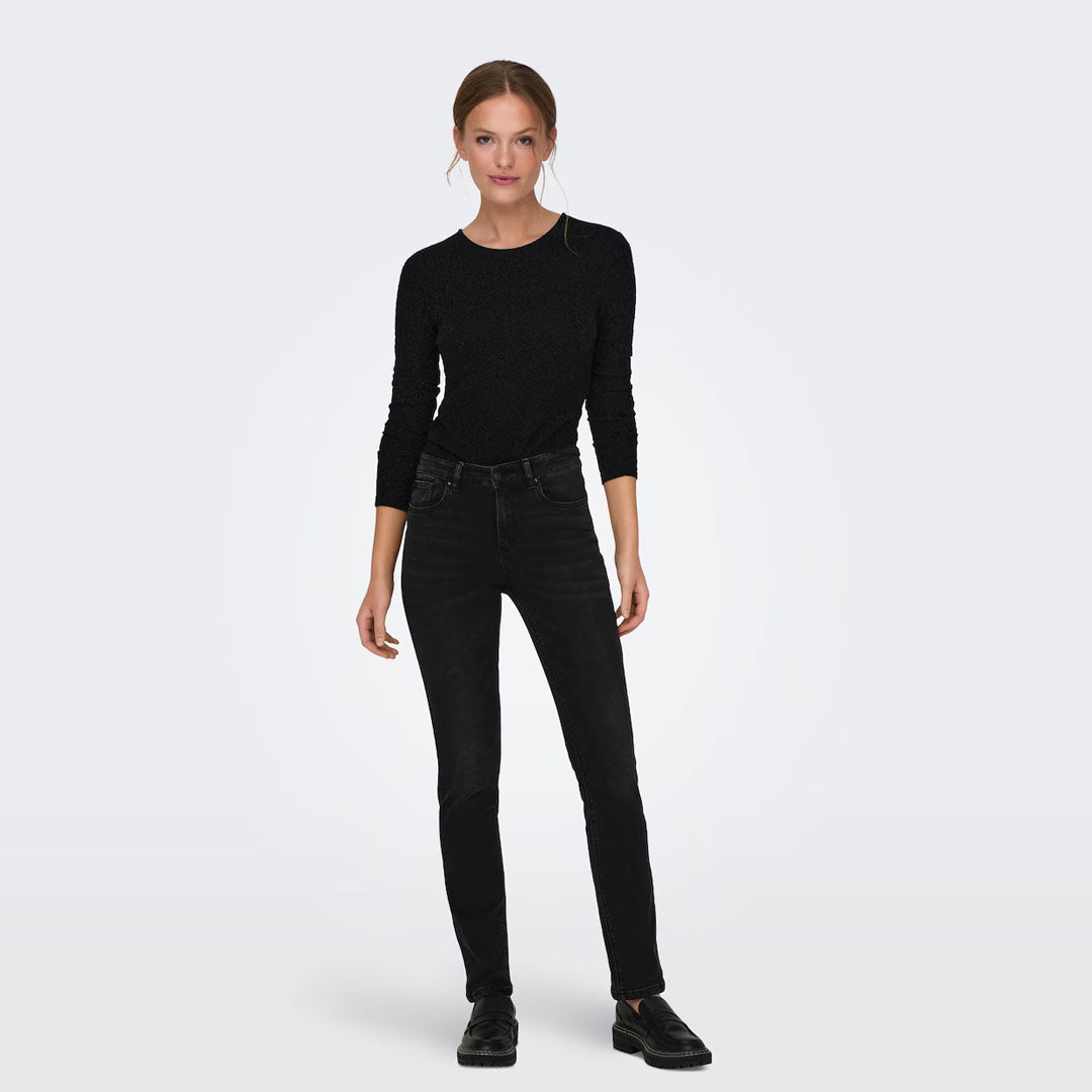 on-ly slim skinny fit stretchable faded black jeans for women