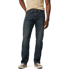 sigture comfort flex regular fit greenish blue jeans for men