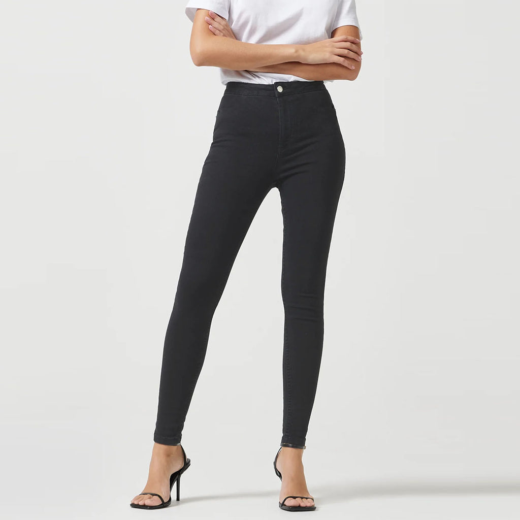 urbn skinny fit stretchable black jegging jeans for women