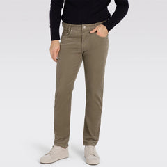 MC modren fit stretchable ginger brown corduroy jeans for men