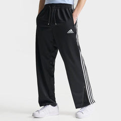 addi straight/loose bottom black side stripe with ankle zip trouser for men