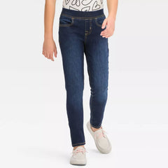 cat & jck stretchable dark blue pull on jegging or girls