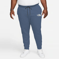 nrth face men slim fit light blue fleece plus size sweat trouser for winter