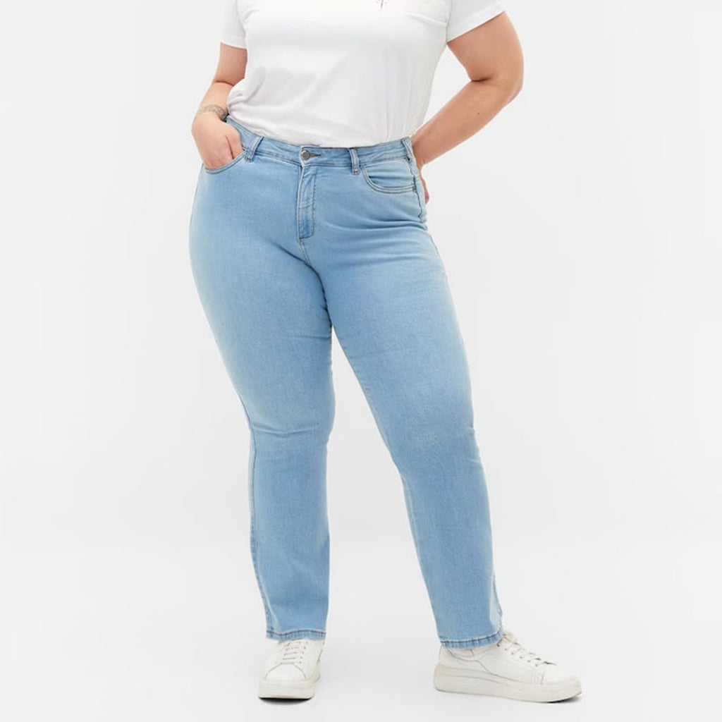 up2fshion slim straight stretchable sky blue jeans for women