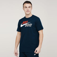 nke crew neck navy blue tee shirt for men