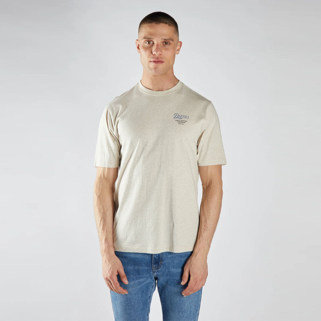 desel crew neck light skin tee shirt for men