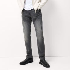 FF slim fit stretchable grey faded jeans for men